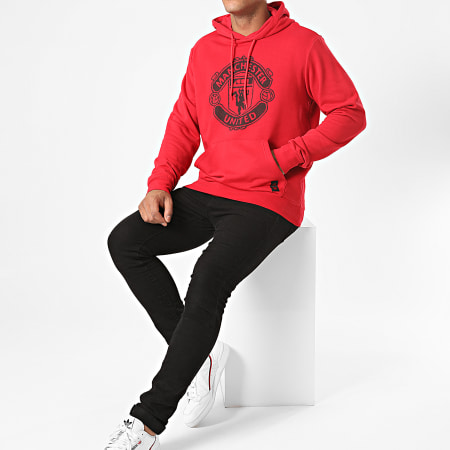 Adidas Sportswear - Sweat Capuche Manchester United DNA FR3845 Rouge