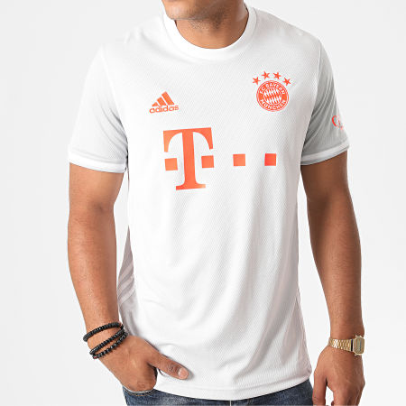 Adidas Performance - Tee Shirt A Bandes FC Bayern Munich GE0583 Gris Clair