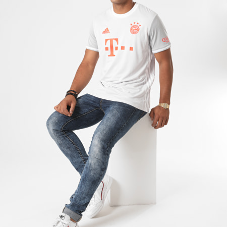 Adidas Sportswear - Tee Shirt A Bandes FC Bayern Munich GE0583 Gris Clair