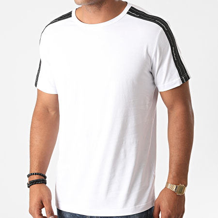 Antony Morato - Tee Shirt A Bandes Basic MMKS01850 Blanc