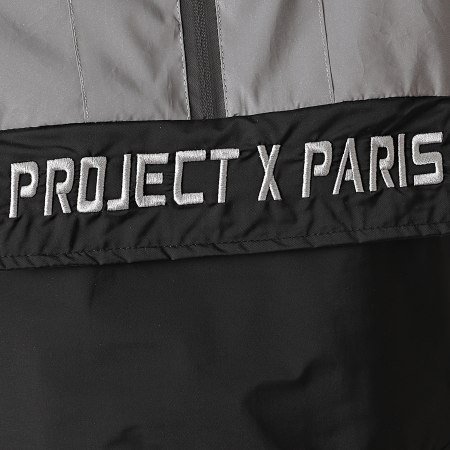 Project X Paris - Veste Outdoor Capuche 1920028 Noir Gris Réfléchissant
