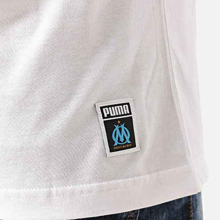 Puma - Tee Shirt OM Football Core Wording 757842 Blanc