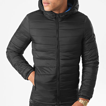 Teddy Smith - Plumífero con capucha Blighter Negro Azul