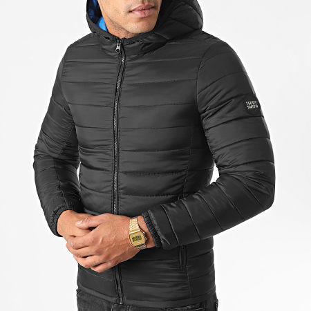 Teddy Smith - Plumífero con capucha Blighter Negro Azul