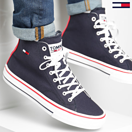 Tommy Jeans - Baskets Montantes Mid Cut Lace Up 0566 Twilight NAvy