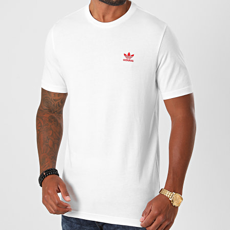 Adidas Originals - Tee Shirt Essential GD2534 Blanc Rouge