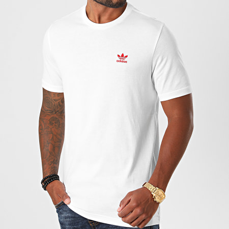 Adidas Originals - Tee Shirt Essential GD2534 Blanc Rouge