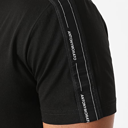 Antony Morato - Basic Banded Camiseta MMKS01850 Negro