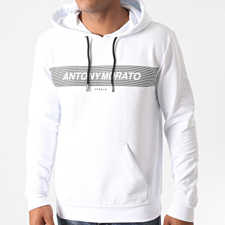 Antony Morato - Sweat Capuche Basic MMFL00700 Blanc