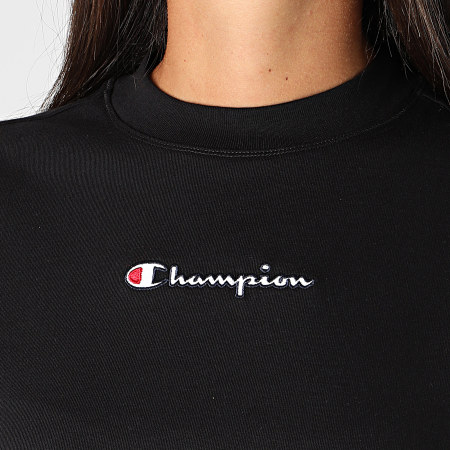 Champion - Tee Shirt Femme Crop 113195 Noir