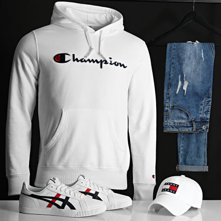 Champion - Sweat Capuche 214718 Blanc