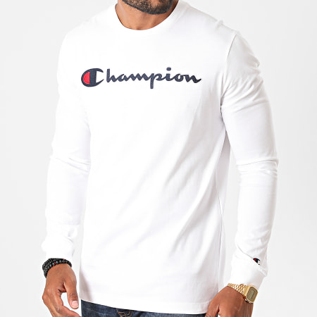 Champion - Tee Shirt Manches Longues 214725 Blanc