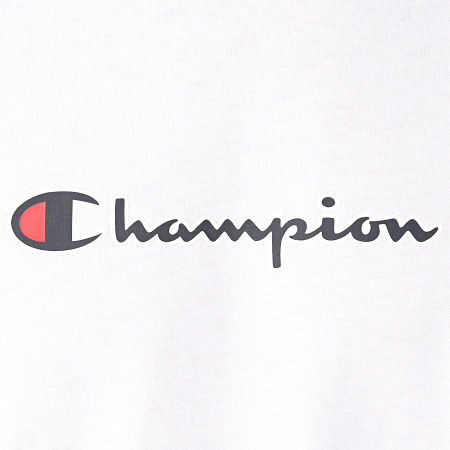 Champion - Tee Shirt Tricolore 214789 Blanc