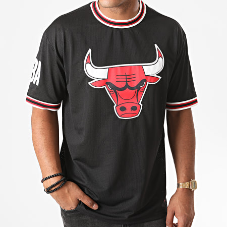 New Era - Tee Shirt De Basketball NBA Oversized Applique Chicago Bulls 12485674 Noir