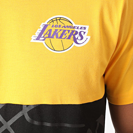 New Era - Tee Shirt NBA Large OTL Los Angeles Lakers 12487534 Jaune Noir