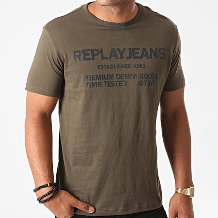 Replay - Tee Shirt M3178-22980P Vert Kaki
