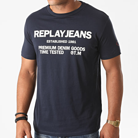 Replay - Tee Shirt M3178-22980P Bleu Marine