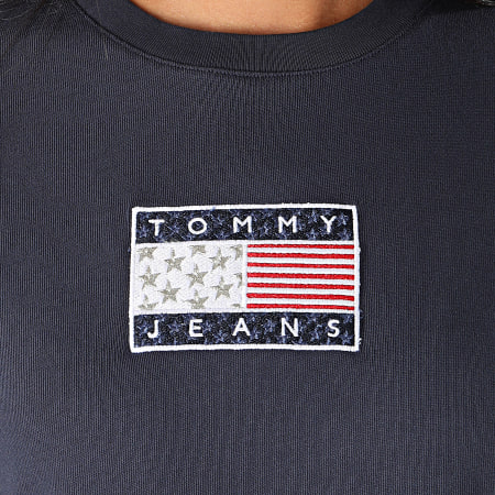 Tommy Jeans - Robe Tee Shirt Femme 8463 Bleu Marine