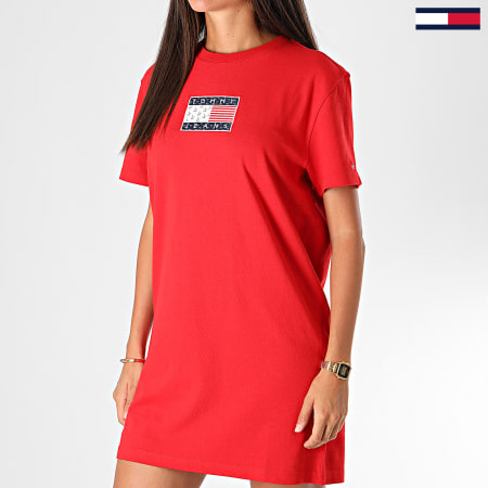 Tommy Jeans - Robe Tee Shirt Femme 8463 Rouge