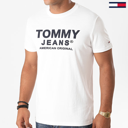Tommy Jeans - Tee Shirt Essential Front Logo 8349 Blanc