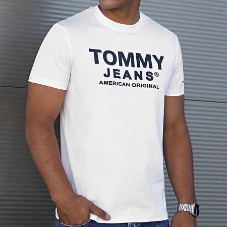 Tommy Jeans - Tee Shirt Essential Front Logo 8349 Blanc