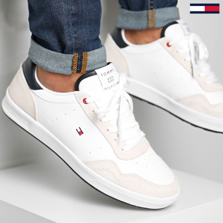 Tommy Hilfiger - Baskets Lightweight Leather Cupsole 2991 White