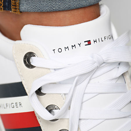 Tommy Hilfiger - Baskets Corporate Material Mix Cupsole 2989 White