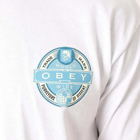 Obey - Tee Shirt Purveyors Of Dissent Blanc