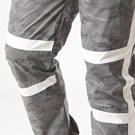 Project X Paris - Pantalon Jogging Réfléchissant Camouflage A Bandes 2040091 Gris Blanc