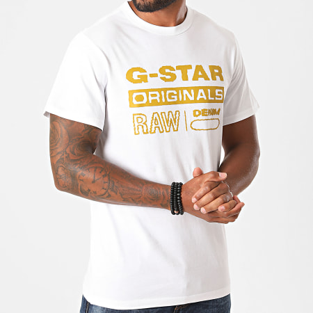 G-Star - Tee Shirt Wavy Logo D17838-B353 Blanc