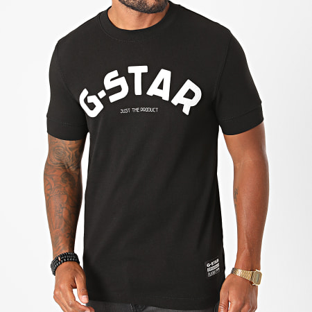 G-Star - Tee Shirt Felt Applique Logo D17654-C336 Noir