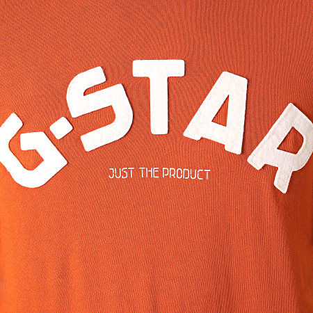 G-Star - Tee Shirt Felt Applique Logo D17654-C336 Orange