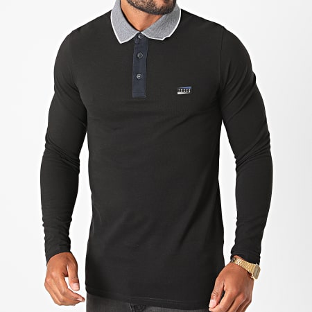 Jack And Jones - Polo Manches Longues Charming Noir