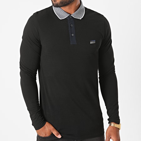 Jack And Jones - Polo Manches Longues Charming Noir