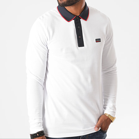 Jack And Jones - Polo Manches Longues Charming Blanc