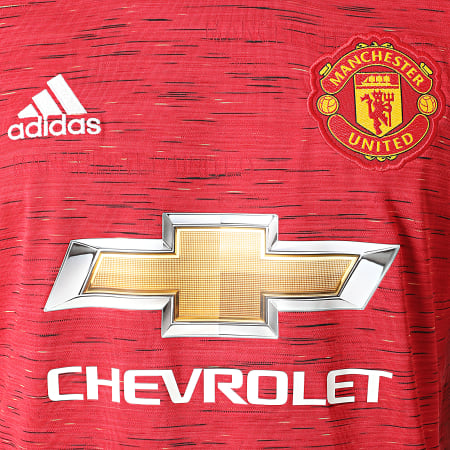 Adidas Performance - Tee Shirt De Sport A Bandes Manchester United Home GC7958 Rouge