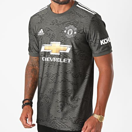 Adidas Sportswear - Tee Shirt De Sport A Bandes Manchester United EE2378 Gris Anthracite