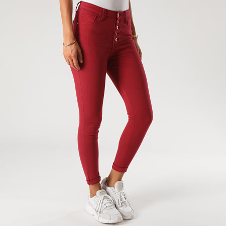 Girls Outfit - Jean Skinny Femme DZ359-17 Rouge