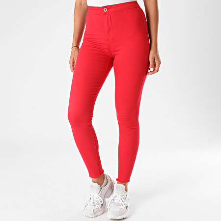 Girls Outfit - Jean Skinny Femme DZ356-16 Rouge