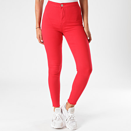Girls Outfit - Jean Skinny Femme DZ356-16 Rouge