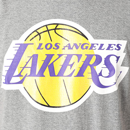Mitchell and Ness - Tee Shirt Team Logo Table Los Angeles Lakers INTL550 Gris Chiné