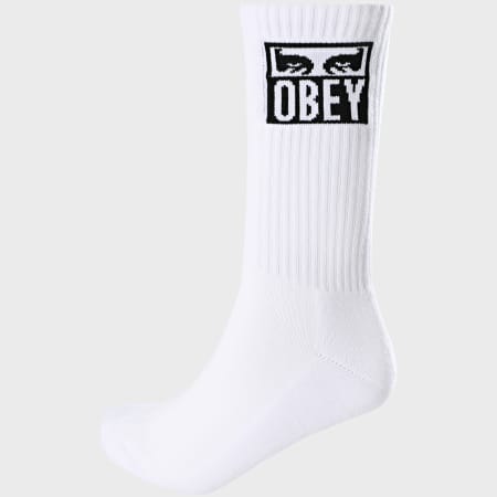 Obey - Par De Ojos Icono Calcetines Blanco