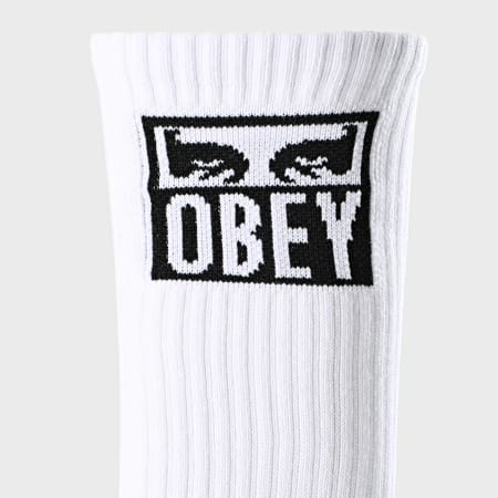 Obey - Paire De Chaussettes Eyes Icon Blanc