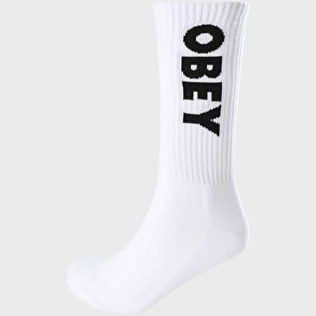 Obey - Paire De Chaussettes Flash Blanc