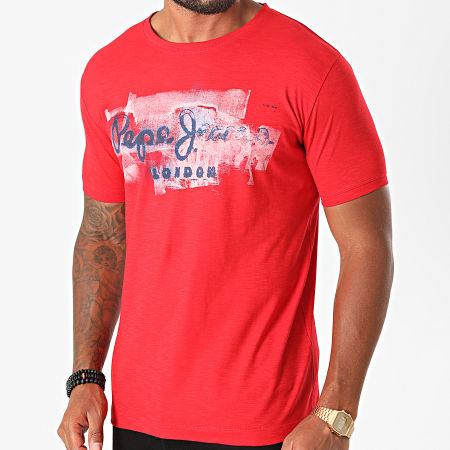 Pepe Jeans - Tee Shirt Golders Rouge Chiné
