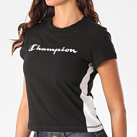 Champion - Tee Shirt Femme A Bandes 113384 Noir