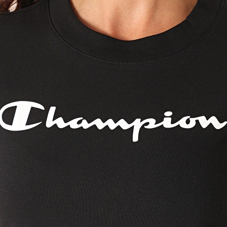 Champion - Tee Shirt Femme A Bandes 113384 Noir