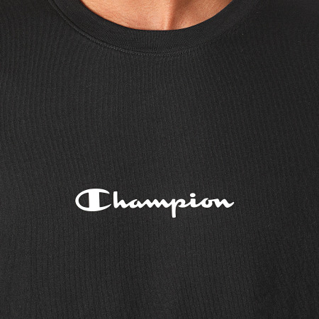 Champion - Tee Shirt Tricolore A Bandes 214820 Noir Gris Chiné Blanc