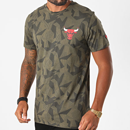 New Era - Tee Shirt Chicago Bulls Geometric Camouflage 12485741 Vert Kaki