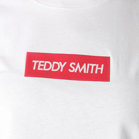 Teddy Smith - Tee Shirt Crop Femme 31014913D Blanc